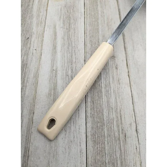 Vintage Ekco Slotted Serving Spoon Almond Handle 12" - Picture 6 of 8